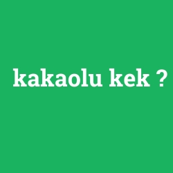 kakaolu kek
