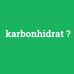 karbonhidrat