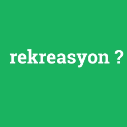 rekreasyon