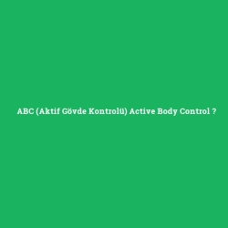 ABC (Aktif Gövde Kontrolü) Active Body Control
