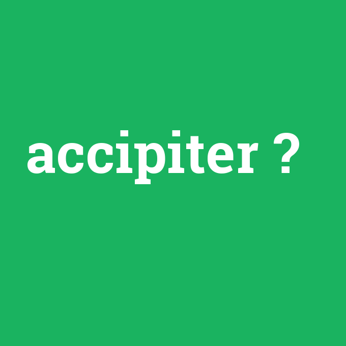 accipiter, accipiter nedir ,accipiter ne demek