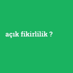 açık fikirlilik