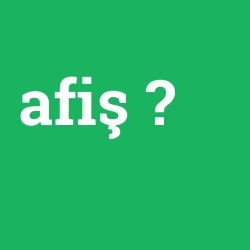 afiş