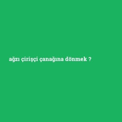 ağzı çirişçi çanağına dönmek