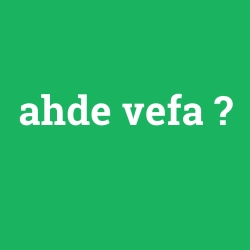 ahde vefa