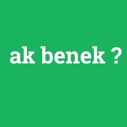 ak benek foto galeri