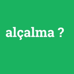 alçalma