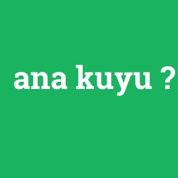ana kuyu