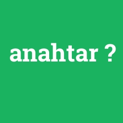 anahtar
