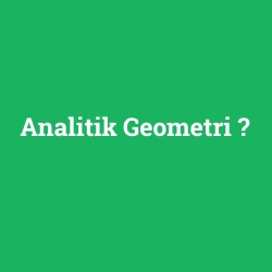 Analitik Geometri
