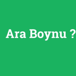 Ara Boynu foto galeri