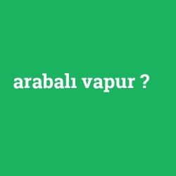 arabalı vapur