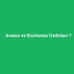 Arama ve Kurtarma Uyduları