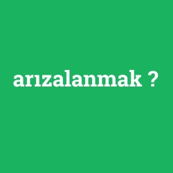 arızalanmak