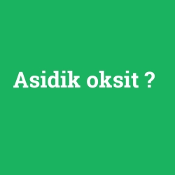 Asidik oksit