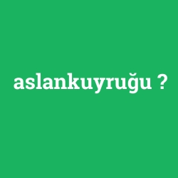 aslankuyruğu