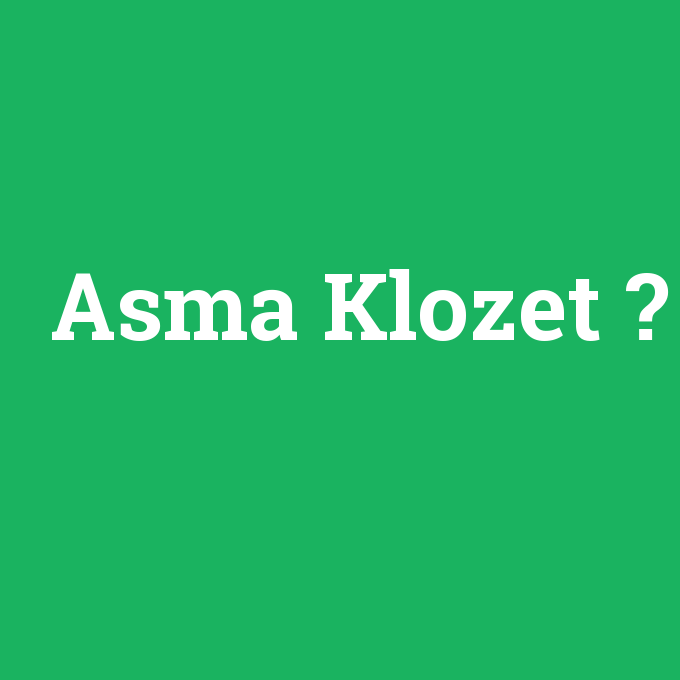 Asma Klozet, Asma Klozet nedir ,Asma Klozet ne demek