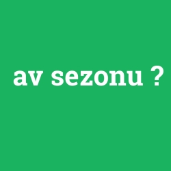 av sezonu