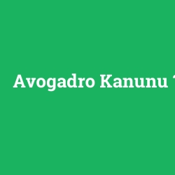 Avogadro Kanunu