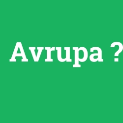 Avrupa