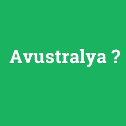 Avustralya