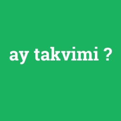 ay takvimi