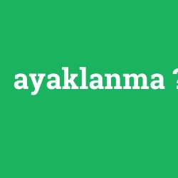 ayaklanma
