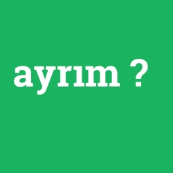 ayrım