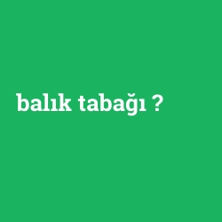 balık tabağı