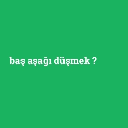 baş aşağı düşmek