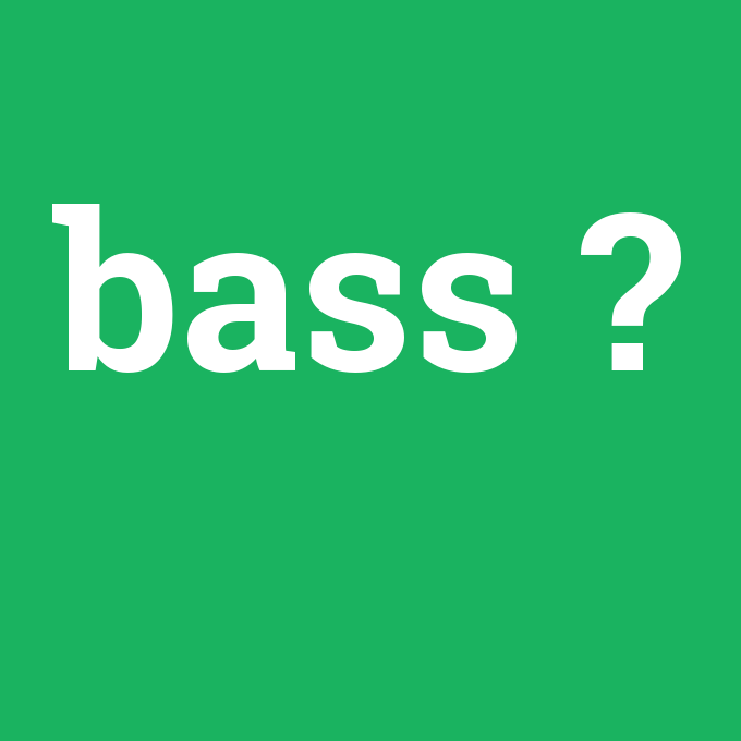 bass, bass nedir ,bass ne demek