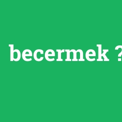 becermek