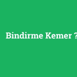 Bindirme Kemer