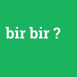bir bir