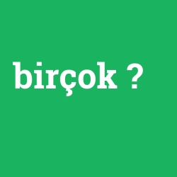 birçok