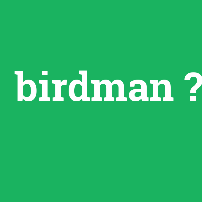 birdman, birdman nedir ,birdman ne demek
