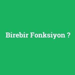 Birebir Fonksiyon