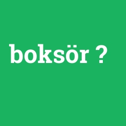 boksör
