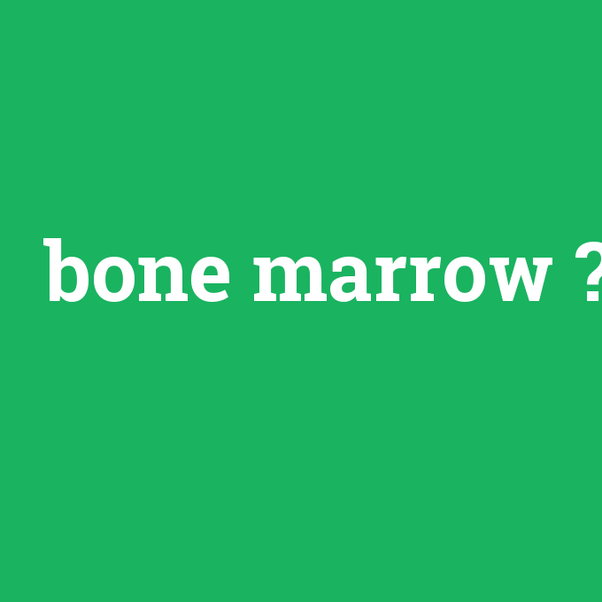 bone marrow, bone marrow nedir ,bone marrow ne demek