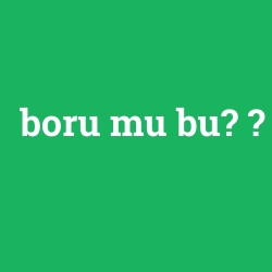 boru mu bu?