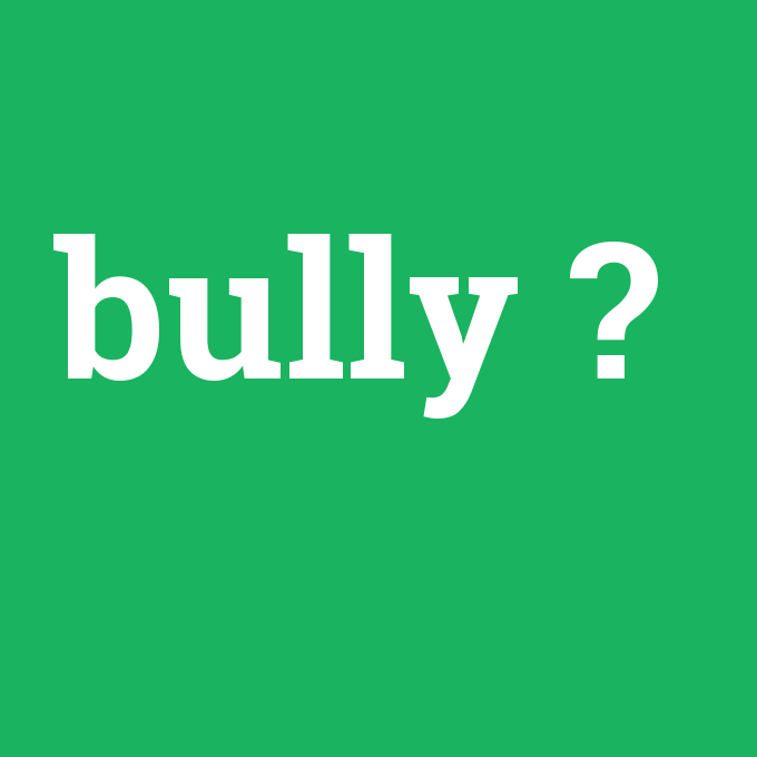 bully, bully nedir ,bully ne demek