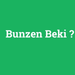 Bunzen Beki
