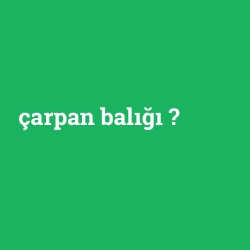 çarpan balığı foto galeri