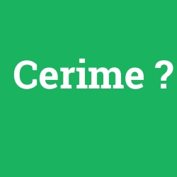 Cerime