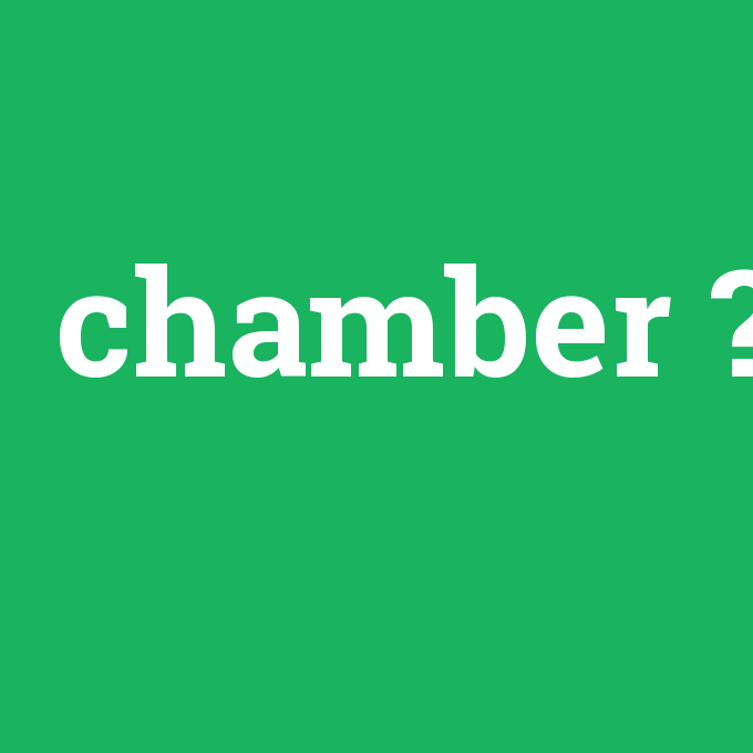 chamber, chamber nedir ,chamber ne demek