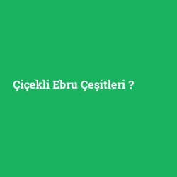 Çiçekli Ebru Çeşitleri