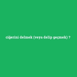 ciğerini delmek (veya delip geçmek) foto galeri