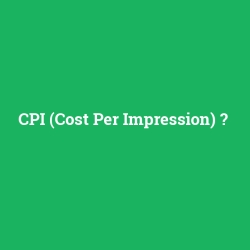 CPI (Cost Per Impression) foto galeri