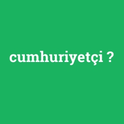 cumhuriyetçi