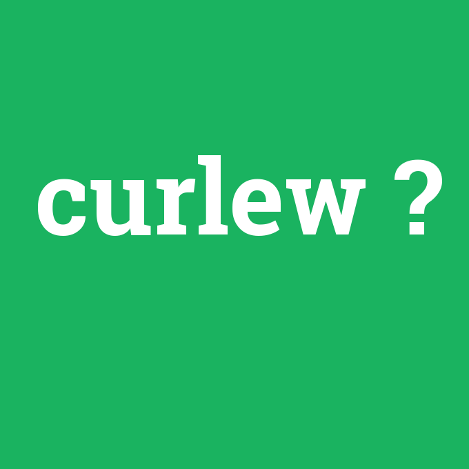 curlew, curlew nedir ,curlew ne demek